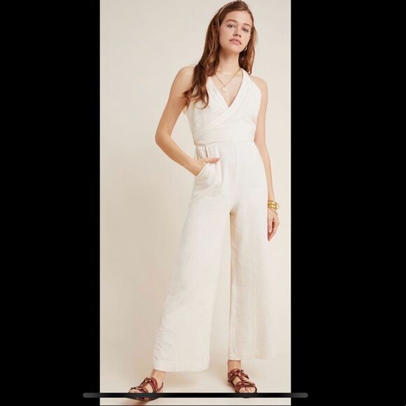 NWT Anthropology Demi textured jumpsuit. 8 - Picture 2 of 7